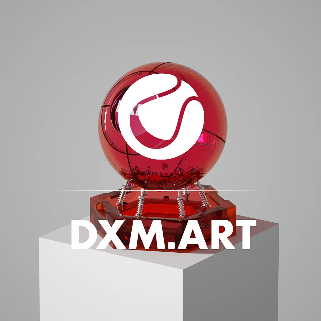 Cinema4D three-color mixed material ball