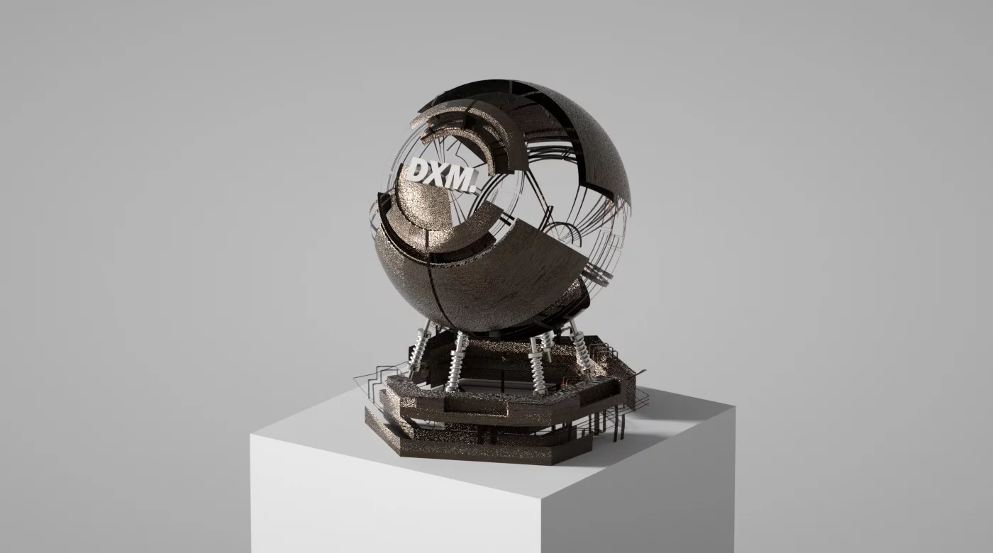 Cinema4D sci-fi texture ball